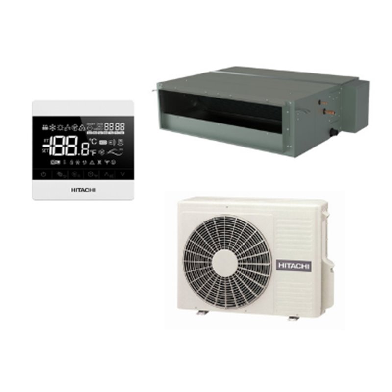 Hitachi Κλιματιστικό Utopia DC Inverter Primairy Split Καναλάτο με Μονοφασική Παροχή – 24000Btu