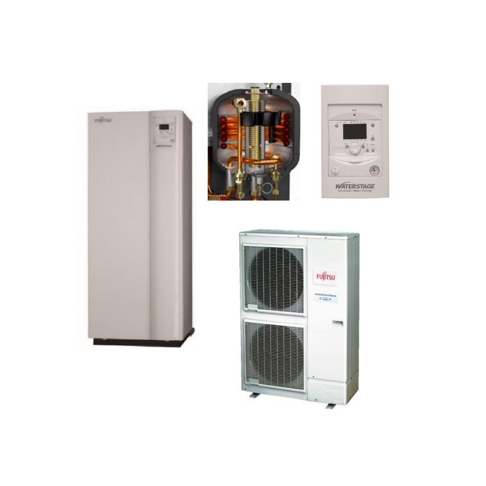 Fujitsu Super High Power 15 Split Τριφασική με ΖΝΧ (DHW)